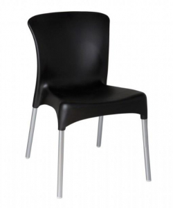 Стул пластиковый Resol Hey chair алюминий, полипропилен черный Фото 1