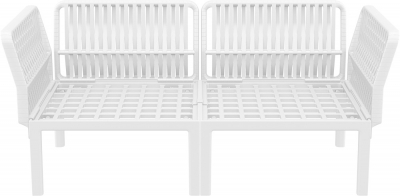 Диван пластиковый двухместный с подушками Siesta Contract Portofino Lounge стеклопластик, полипропилен, полиэстер белый, бежевый Фото 11