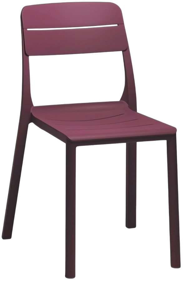 Стул пластиковый Cassia Bistrot, бургунди