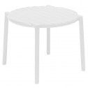 Столик пластиковый журнальный Nardi Doga стеклопластик белый Фото 1