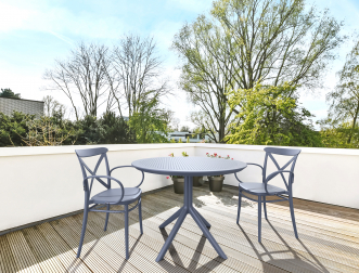 Стол пластиковый Sky Table Ø105, темно-серый, Ø1050х740 мм