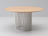 Стол деревянный обеденный Kettal Mesh алюминий,тик Фото 6