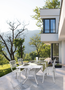 Стол металлический обеденный Garden Relax Ivrea алюминий белый Фото 3