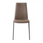 Стул с обивкой Scab Design Mannequin Pop 4 legs сталь, технополимер, ткань антрацит, коричневый Фото 3