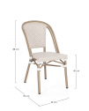 Стул металлический плетеный Garden Relax Silveira алюминий, искусственный ротанг бежевый Фото 2