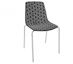 Стул пластиковый Gaber Alhambra NA металл, технополимер черный, белый Фото 1