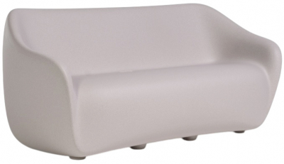 Диван пластиковый двухместный SLIDE Reborn Standard полиэтилен туманный белый Фото 1