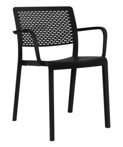 Кресло пластиковое Resol Trama armchair стеклопластик черный Фото 1