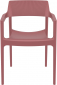 Кресло пластиковое Siesta Contract Tulum стеклопластик, полипропилен марсала Фото 11