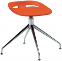 Стул пластиковый Kastel Klou сталь, полиуретан хром, оранжевый Фото 1