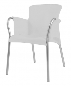 Кресло пластиковое Resol Oh armchair алюминий, полипропилен белый Фото 1