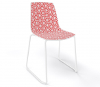 Стул пластиковый Gaber Alhambra ST сталь, технополимер белый, красный Фото 1