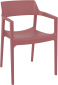 Кресло пластиковое Siesta Contract Tulum стеклопластик, полипропилен марсала Фото 1