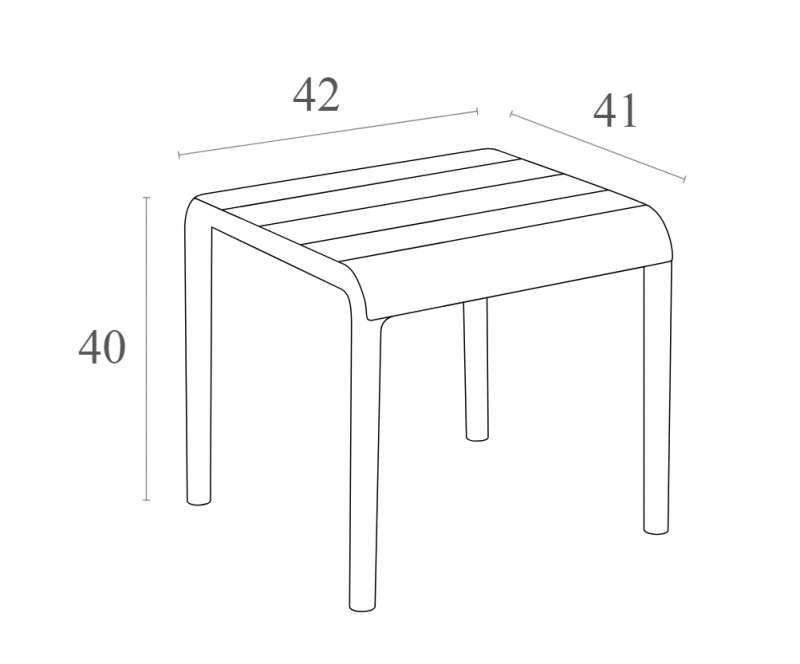 Столик пластиковый журнальный Paris Side Table