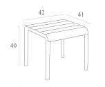 Столик пластиковый журнальный Siesta Contract Paris Side Table стеклопластик черный Фото 2