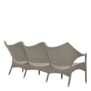 Диван трехместный плетеный JANUS et Cie Amari алюминий, искусственный ротанг палладиевый саржевый Фото 4