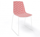 Стул пластиковый Gaber Alhambra S сталь, технополимер белый, красный Фото 1