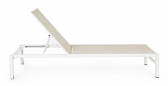 Шезлонг-лежак металлический Garden Relax Konnor алюминий, текстилен белый Фото 4
