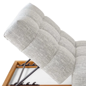 Шезлонг-лежак мягкий Grattoni Blow тик, алюминий, олефин тик, бежевый Фото 5