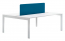 Стол со звукопоглощающей панелью PEDRALI Matrix Desk алюминий, ЛДСП, ткань белый, синий Фото 1