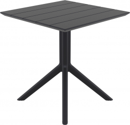 Стол пластиковый Paris Table 70, черный, 700х700х740 мм