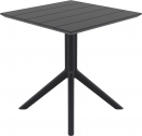 Стол пластиковый Siesta Contract Paris Table 70 сталь, пластик черный Фото 6