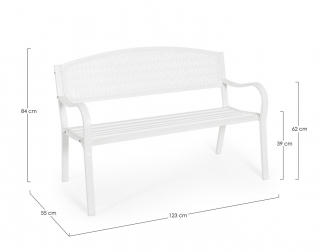 Скамейка металлическая двухместная-thumbs-Фото3