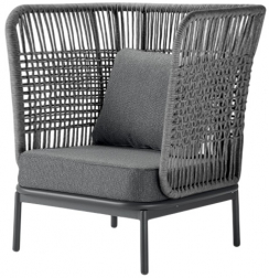 Кресло лаунж плетеное с подушками-thumbs-Фото1