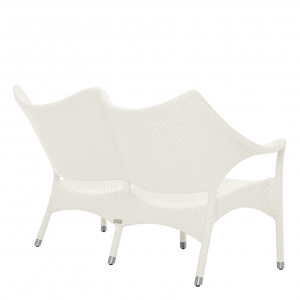 Диван двухместный плетеный JANUS et Cie Amari алюминий, искусственный ротанг известняковый Фото 5