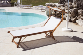 Шезлонг-лежак текстиленовый Magnani Apollo ясень, текстилен Фото 12