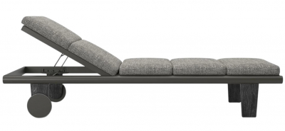 Шезлонг-лежак с матрасом SNOC Sestri Terra алюминий, тик, олефин коричневый Фото 1