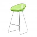 Кресло прозрачное полубарное PEDRALI Gliss сталь, поликарбонат зеленый Фото 5