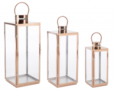 Комплект подсвечников Garden Relax Alban нержавющая сталь, стекло медный Фото 1