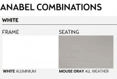 Лежак металлический Life Outdoor Living Anabel алюминий, текстилен белый, серый Фото 4