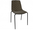 Стул пластиковый Gaber Alhambra NA металл, технополимер черный, тортора Фото 1