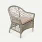 Кресло плетеное с подушкой ReeHouse Nova алюминий, искусственный ротанг, олефин сицилия, бежевый Фото 5