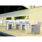 Стол стеклянный обеденный Garden Relax Conrad алюминий, закаленное стекло серый Фото 7
