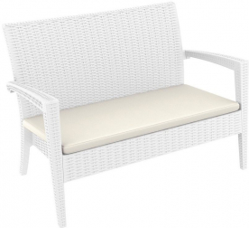 Диван пластиковый плетеный двухместный с подушкой-thumbs-Фото1