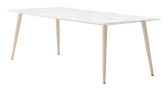 Стол ламинированный PEDRALI Babila ясень, алюминий, компакт-ламинат HPL беленый ясень, белый мрамор Фото 1