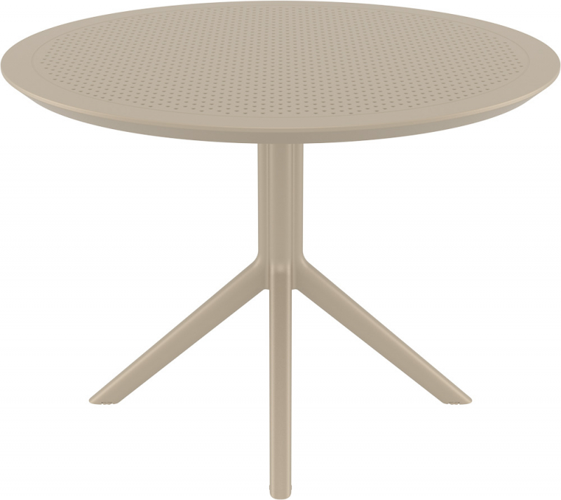Стол пластиковый Sky Table Ø105, бежевый, Ø1050х740 мм