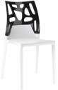 Стул пластиковый PAPATYA Ego-Rock стеклопластик, поликарбонат белый, черный Фото 1