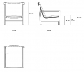 Кресло лаунж деревянное плетеное-thumbs-Фото3
