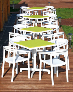 Кресло пластиковое Resol Peach armchair стеклопластик белый Фото 6