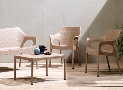 Кресло пластиковое Scab Design Olimpia Trend алюминий, полипропилен тортора Фото 5