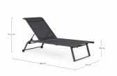 Шезлонг-лежак текстиленовый Garden Relax Taylor алюминий, текстилен темно-серый Фото 2