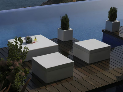 Столик пластиковый кофейный Vondom Jut Chill Basic полиэтилен Фото 5