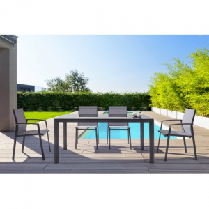 Кресло металлическое текстиленовое Garden Relax Liam алюминий, текстилен антрацит Фото 8