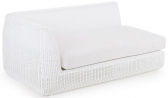 Модуль правый плетеный с подушкой Unopiu Agorà алюминий, искусственный ротанг, акрил белый Фото 1