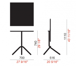 Стол обеденный металлический складной-thumbs-Фото3