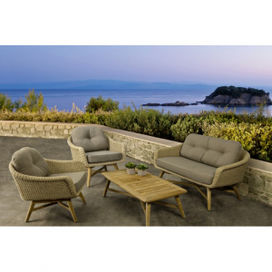 Кресло плетеное Garden Relax Marisol тик, искусственный ротанг бежевый Фото 5